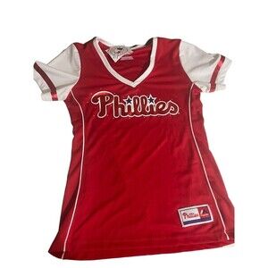 Philadelphia Phillies Girls Youth 2 Medium 10-12 Shirt  Baseball New